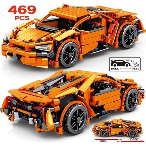491pcs Technical City Classic Pull Back Racing Car Building Blocks Speed Supercar Vehicle Bricks Toys for Children Gifts