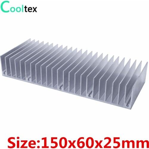 5pcs/lot) High quality 150x60x25mm radiator Aluminum heatsink heat sink for LED Electronic Power Amplifier cooling cooler