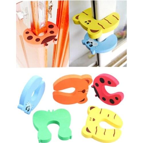 5pc Child Baby Safety Products Cartoon Animal Stop Edge Corner for Child Guards Door Stopper Holder Protection from Children