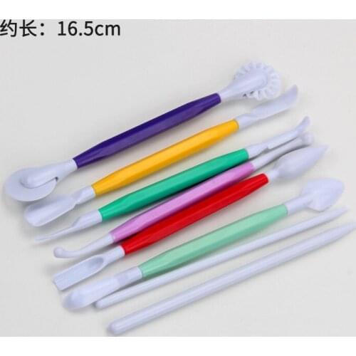 Free Shipping Plastic 8pcs Fondant Modelling Tools set Cake Carving Tools set