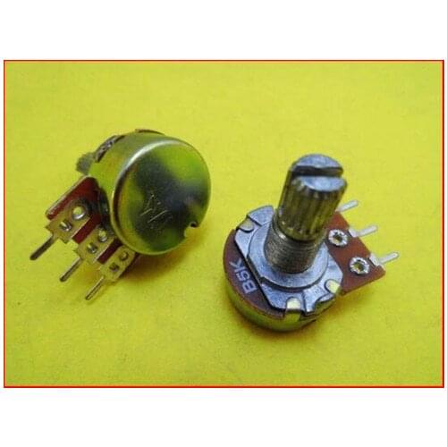 Free Shipping!!! 2pcs Adjustable potentiometer / 3 feet amplifier / B5K-15MM shaft volume knob /Electronic Component