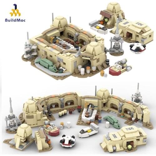 Buildmoc Space Wars Micro Mos Eisley Cantina Modular House Building Blocks City Architecture Street View Children Toys Gifts