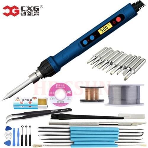CXG 110V/220V EU/US D60W/D90W/D110W with sleep function solder iron lcd digital with new heater technology