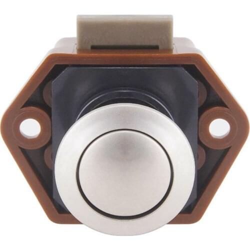Diameter 20mm Camper Car Push Lock RV Caravan Boat Drawer Latch Button Locks For Furniture Hardware