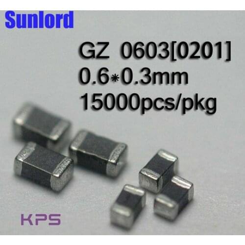 GZ 0603 Multilayer Chip Ferrite Bead Noise Computer DVD Camera LCD TV OA 3C 5G AI EMI Low speed signal Communication