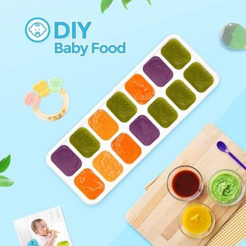 HGHO Ice Square Trays Easy-Release Silicone and Flexible 14-Ice Square Trays with Spill-Resistant Removable Lid for Beer