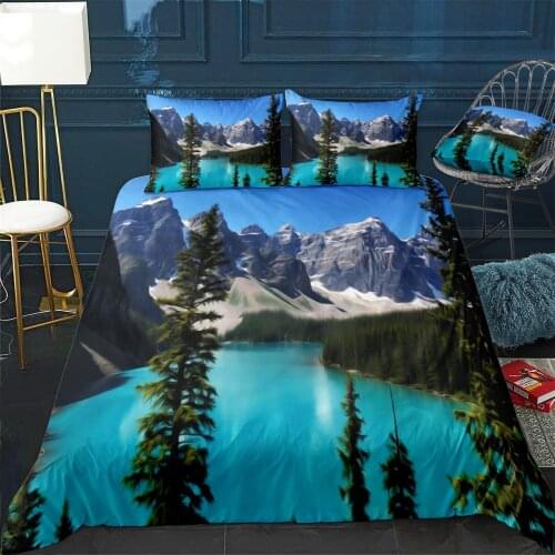 Banff Quilt Cover Pillowcase 3Piece Comforter Bedding Set With Pillow Case Single Double Duvet Cover Home Decora