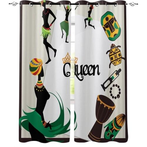 Queen Ancients Grass Skirt Icon Window Curtain Kids Home Decor Accessories Living Room Bedroom Kitchen Children Curtain