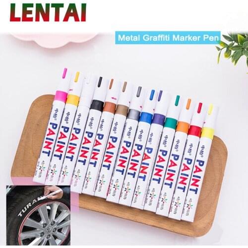 LENTAI 1PC Car Tyre Tread Paint markers Graffiti Oily Marker Pen For Honda Civic Accord Fit Subaru Impreza Forester XV Nissan