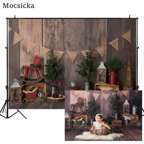 Mocsicka Wood Wall Photography Backdrop Newborn Baby Shower Photo Background for Photo Studio Baby Child Photocall Props Banner