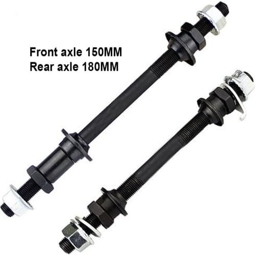 150mm 180mm Bicycle Wheel Set Hub Axle Front Rear Steel Solid Spindle Shaft Vintage for Fat E BIKE Fixie BMX MTB Road Skewer