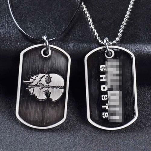 Call Of Duty Jewelry Mens Necklace Ghosts Dog Tag Pendant Army Nameplate Duty Military Series For Girls Boys Adult Birthday Gift