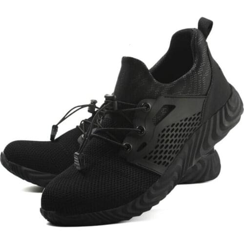 Working Shoes Man Safety Boots Steel Toe Shoes Sneakers Homme Mesh Work Ankle Boots for Men Casual Shoes Big Size Men Sneakers