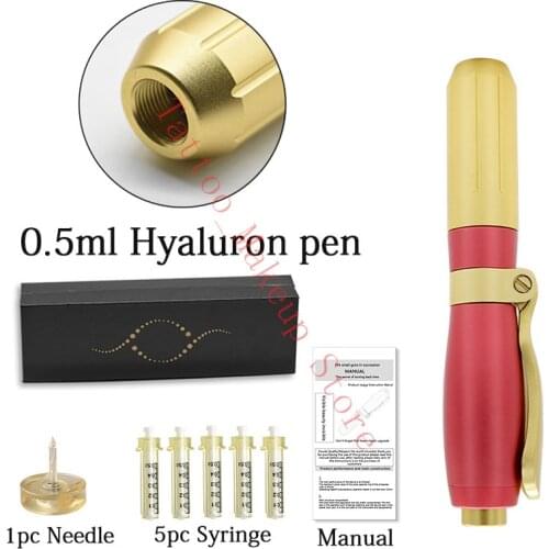 0.3ml & 0.5ml Hyaluronic Acid Pen High Pressure Mesotherapy Gun Needle Free Meso atomizer Hyaluron gun for lip face body lifting