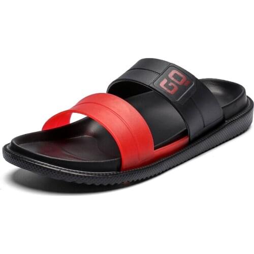 Jumpmore Summer Men Slippers Non-slip Beach Slides Flip Flops Sandals For Men Shoes Three Color Outdoor EVA Slippers Size 40-45