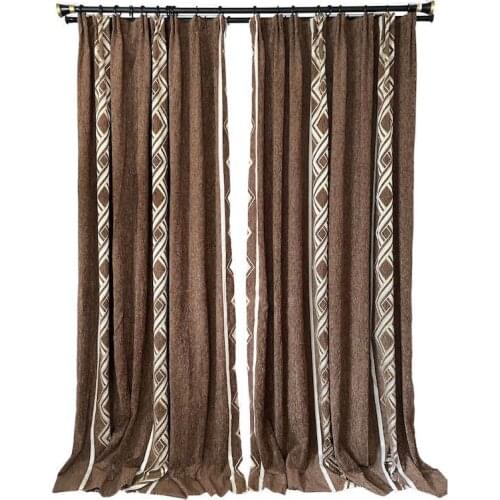 New Chinese Chenille Curtains Blackout Thickening Nordic Modern Minimalist Curtains for Living Room Bedroom Curtain Decoration