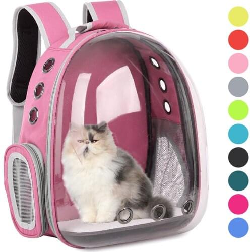 Cat Carrier Bags Breathable Pet Carriers Small Dog Cat Backpack Travel Space Capsule Cage Pet Transport Bag Carrying For Cats