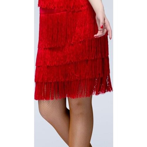 Latin Fringe Limited Skirt For Lady New Practice Adult Dance Skirts Women Free Shipping 4colors