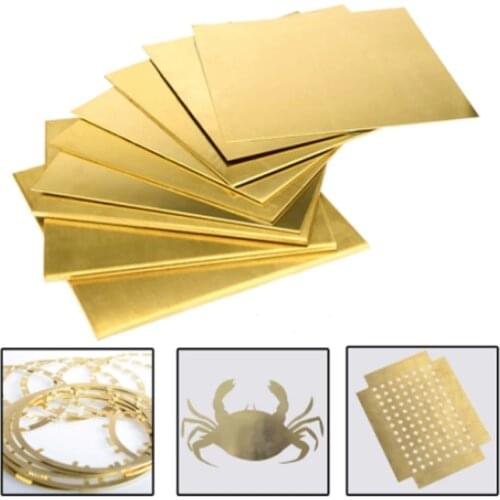 Brass Sheet Frame Model Mould 0.5/0.8/0.1/0.2/1/2x100 x100mm Suitable For Manufacture of precision instruments ship parts