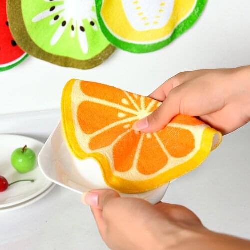 1PCS Hanging Kitchen Absorbent Wipes, Hand Towels, Bathroom Quick-drying Cute Fruit Printed Dish Cloths, Drying Fruit Cloth