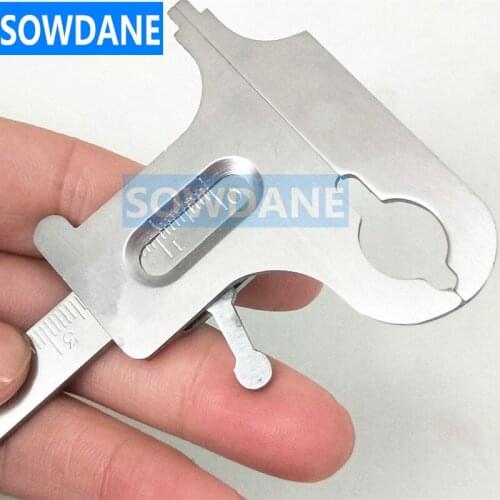 1 piece Stainless Steel Dental Orthodontic Ruler Dental Vernier Caliper Gauge Micromete Measuring Instrument Dental Lab Tool