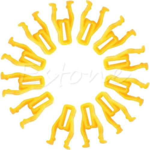 20Pcs Auto Car Yellow Plastic 8mm Hole Hood Prop Rod Support Clip Fastener INY