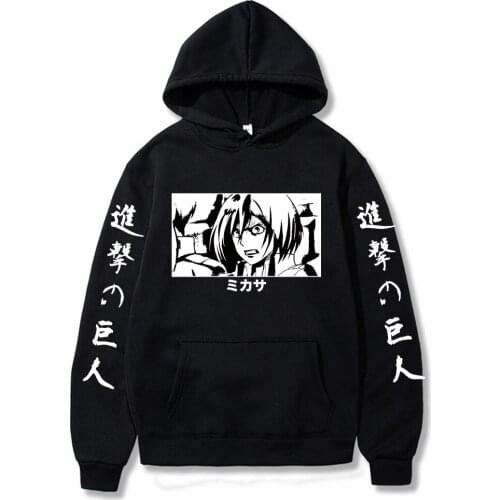 2021 Attack on Titan Hoodie Men Fashion Loose Pullovers Casaul Tops Sweatshirts Women Harajuku Pullover Hoodies Tops