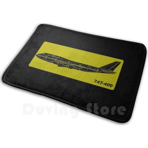 747 Stencil Carpet Mat Rug Cushion Soft 747 Boeing Jet Pilot Captain Aviation Aerospace Engineering Airbus Lockheed