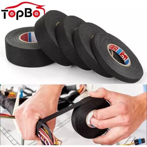 9/15/25MM Coroplast Adhesive Cloth Tape 15M Car Cable Harness Wiring Protect Heat-resistant Flame Retardant Noise Reduction