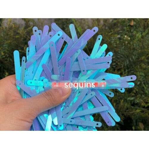 A2 Sewing supplies 5*52mm coloured pink strip sequins for performance wear fringed flash single hole long slice DIY material