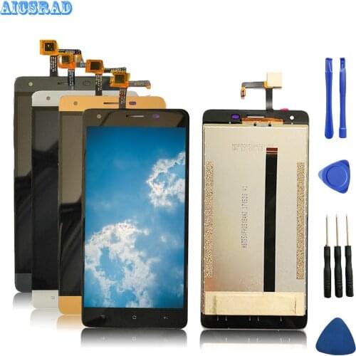 AICSRAD white k 6000 pro For Oukitel K6000 Pro LCD phone LCD Display+Touch Screen Digitizer Assembly original teested +Tools