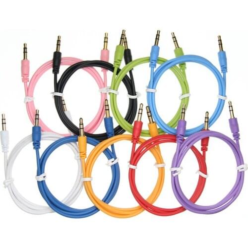 3.5mm Jack Audio Cable 3.5 Male to Male Cables 1M Speaker Line Aux Cord Wire For iPhone Car Headphone MP3/4 Laptop 2000pcs