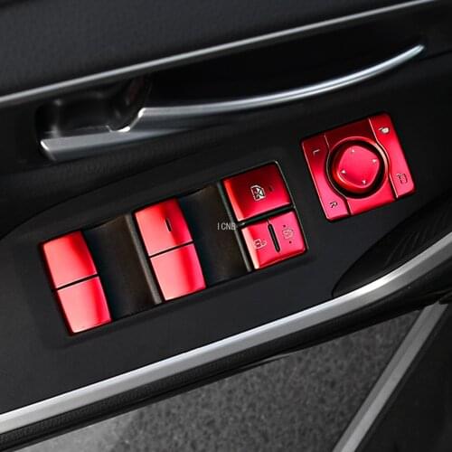 For Toyota RAV4 2019 2020 2021 XA50 Aluminum Alloy Glass Lift Switch Decorative Cover Accessories