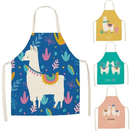 Cute Alpaca Sleeveless Apron Ladies Apron Baking Apron Apron Kitchen Cooking Apron for Men Apron Cafe Kitchen Apron Women