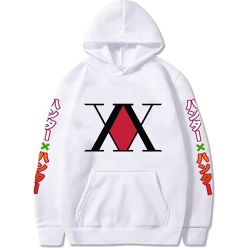Harajuku Hunter x Hunter Hoodies Killua Hoodie Unisex HxH Zoldyck Graphic Long Sleeve Oversized Sweatshirt Autumn Hoody Pullover