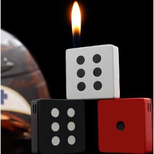 Creative GAS Inflatable Lighter Open Flame Cigarette Lighter Personality Outdoor Portable Metal Mens Smoking Set