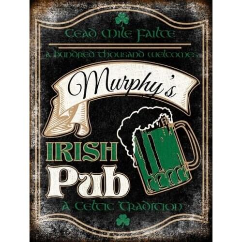 Muiphus irish pub Sign, Wine Metal Sign , Vintage, Irish Bar Tin Sign, House Decor Sign