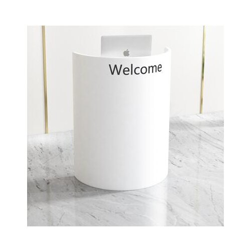 Small arc-shaped bar welcome reception counter
