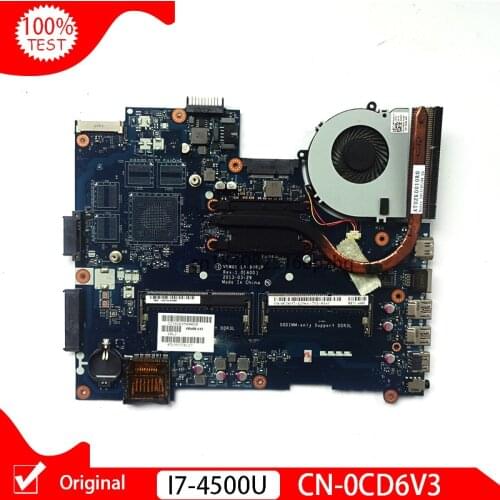 Original laptop motherboard For Dell inspiron 15R 5537 3537 Main board VBW01 LA-9982P CN-0CD6V3 0CD6V3 DDR3L SR16Z I7-4500U CPU