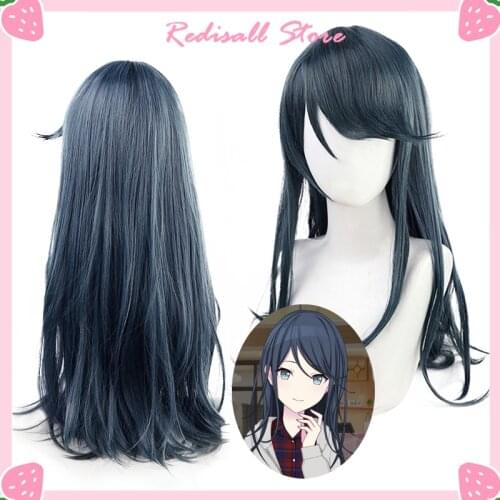 Leo/need Hoshino Ichika Cosplay Wig Dark Blue Long Straight Hair Heat Resistant Synthetic Wig Role Play