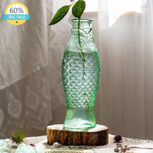 Transparent Glass Vintage Simple Vase European Style Cute Small Flower Vase Creative Vaso Decorativo Table Centerpieces AH50VS