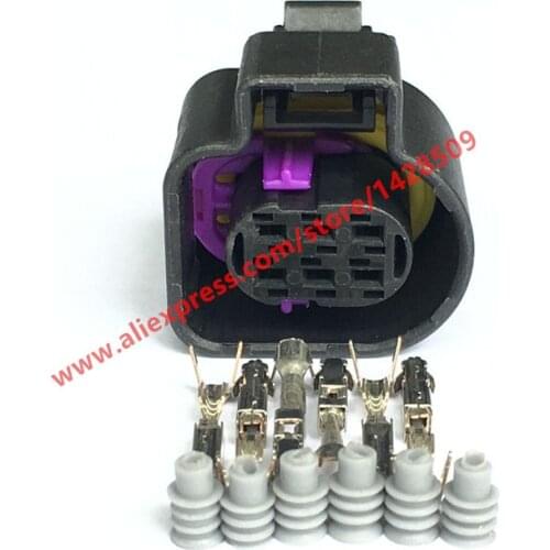 10 Sets 6 Pin Female Vehicle Speed Accelerator Pedal Plug Oxygen Sensor Connector 1928404669 For VW Cadillac