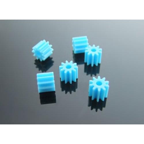 Blue 102A spindle gear 10 Tooth 10T Straight Toys plastic gear 2mm hole YELLOW