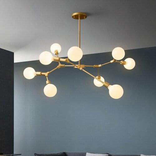 Modern Chandelier Lighting Nordic Brief Living Room Chandelier Lamp Creative Bedroom Ceiling Chandelier Luster Lampara