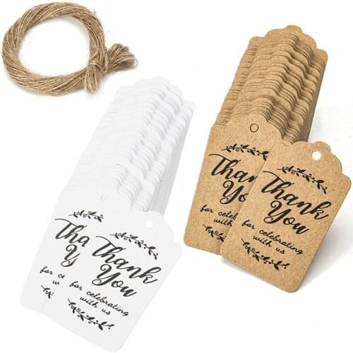 Thank You Gift Tags for Baby Shower Wedding Party Christmas Decorations Hang On Gift Packages Thank You for Celebrating With Us