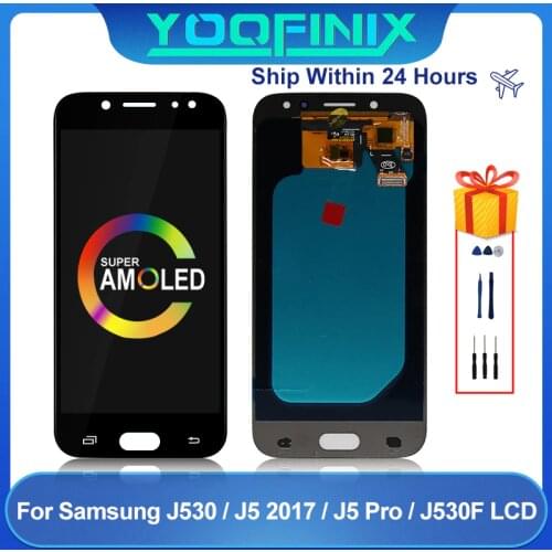 Super AMOLED For Samsung Galaxy J5 2017 LCD SM-J530F J5 Pro 2017 J530 Display Touch Screen Digitizer Display Replacement Parts