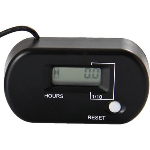 Waterproof Digital Resettable Inductive Hour Meter for Briggs & Stratton mower motorcycle motocross atv golf carts pit bike