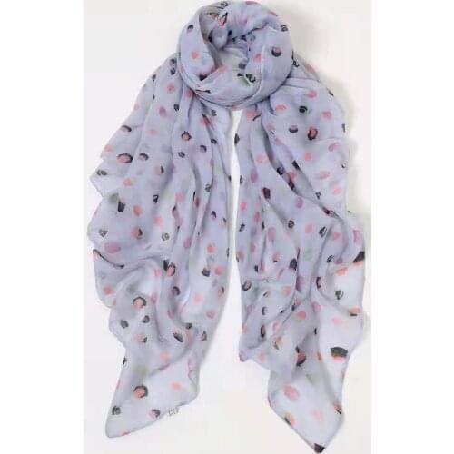 2021 Women Fashion Dot Pattern Scarf Shawls Ombre Spot Print Wrap Hijab 10pcs/lot