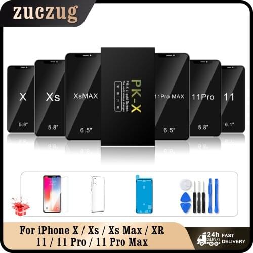 PK Incell For iPhone X Xs Max LCD Display Touch Screen Digitizer Assembly No Dead Pixel For iPhone 11 Pro Max