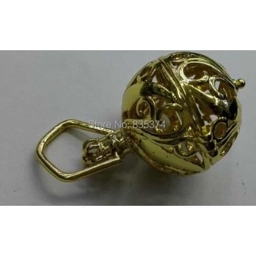 10PCS Filligree Flower Aromatherapy Jewelry Pregnancy Ball Pendant Necklace Perfume Essential Oil Diffuser Locket With LavaStone